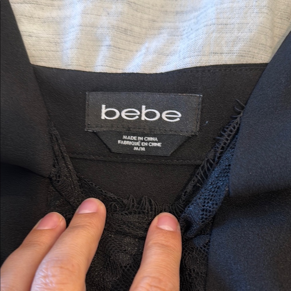 Bebe Black Lace Bodysuit - Picture 3 of 4